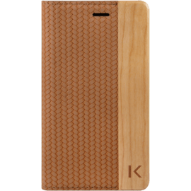 Coque clapet universelle bois de cerisier naturel (jusqu à 4.7 pouce)