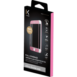 Protection d'écran en verre trempé (100% de surface couverte) pour iPhone 6/6s, Or rose