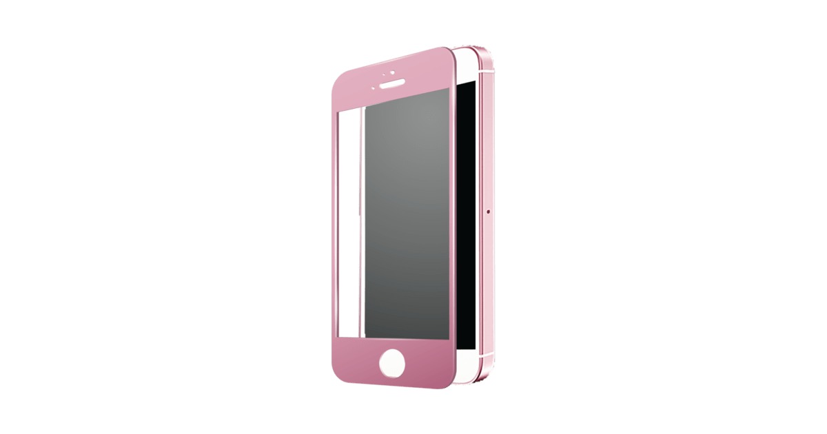 Protection d'écran en verre trempé (100% de surface couverte) pour iPhone  5/5s/SE, Or rose, Apple iPhone 5/5s/SE