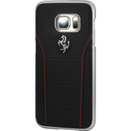Ferrari 488 Coque en cuir veritable pour Samsung Galaxy S7, Noir