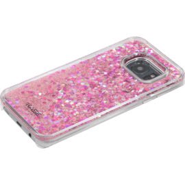 Bling Bling Coque Pailletée pour Samsung Galaxy S7 Edge, Pink Lady