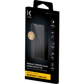 Protection d'écran premium en verre trempé pour Microsoft Lumia 550, Transparent