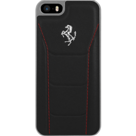 Ferrari 488 Coque en cuir veritable pour Apple iPhone 5/5s/SE, Noir