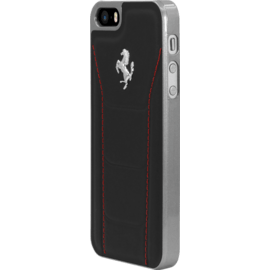 Ferrari 488 Coque en cuir veritable pour Apple iPhone 5/5s/SE, Noir