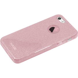Coque slim pailletée étincelante pour Apple iPhone 5/5s/SE, Or Rose