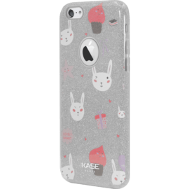 Coque slim pailletée étincelante pour Apple iPhone 6/6s, motif Lapin 