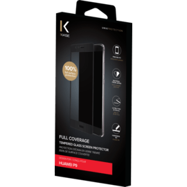 Protection d'écran en verre trempé (100% de surface couverte) pour Huawei P9, Noir