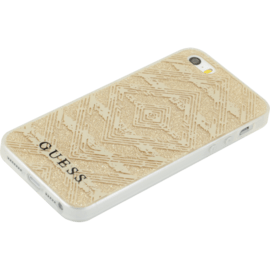 Guess Aztec 3D effect pour Apple iPhone 5/5s/SE, Étincelante Dorée