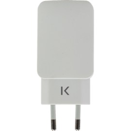 Chargeur Universel Double USB (UE) 3.4A, Blanc Lumineux