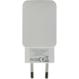 Chargeur Universel Double USB (UE) 3.4A, Blanc Lumineux