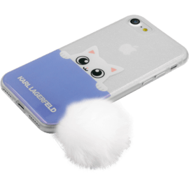 Karl Lagerfeld K-Peek A Boo POM POM Coque pour Apple iPhone 7/8/SE 2020