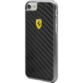 Ferrari Scuderia Coque carbone veritable pour Apple iPhone 7/8/SE 2020, Noir