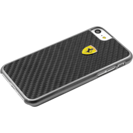 Ferrari Scuderia Coque carbone veritable pour Apple iPhone 7/8/SE 2020, Noir
