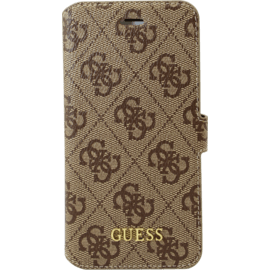 Guess Uptown Coque Clapet pour Apple iPhone 6/6s/7/8/SE 2020, Marron