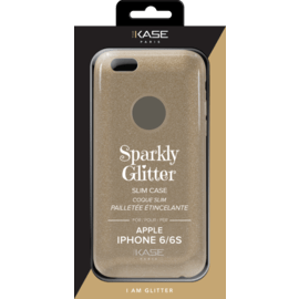 Coque slim pailletée étincelante pour Apple iPhone 6/6s, Or 