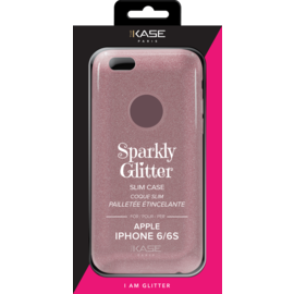 Coque slim pailletée étincelante pour Apple iPhone 6/6s, Or Rose 