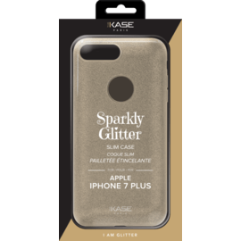 Coque slim pailletée étincelante pour Apple iPhone 7 Plus, Or  