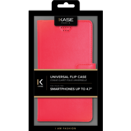 Coque clapet Universelle pour Smartphone (jusqu à 4.7 pouce), Lipstick Rouge