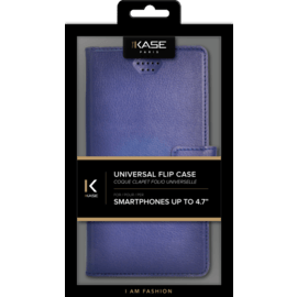 Coque clapet Universelle pour Smartphone (jusqu à 4.7 pouce), Bleu Marine