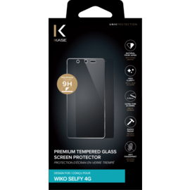Protection d'écran premium en verre trempé pour Wiko Selfy 4G, Transparent