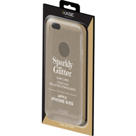 Coque slim pailletée étincelante pour Apple iPhone 6/6s, Or 