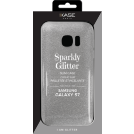 Coque slim pailletée étincelante pour Samsung Galaxy S7,  Argent 