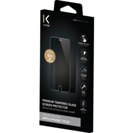 Protection d'écran premium en verre trempé pour Apple iPhone 7 Plus/8 Plus, Transparent