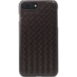 Coque en cuir véritable Treccia pour Apple iPhone 6 Plus/6s Plus/7 Plus/8 Plus, Marron