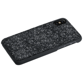 Coque Bling Strass pour Apple iPhone X/XS, Minuit Noir
