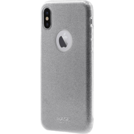 Coque slim pailletée étincelante pour Apple iPhone X, Argent
