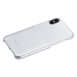 Coque ultra slim perforée pour carte de crédit pour Apple iPhone X/XS, Argent
