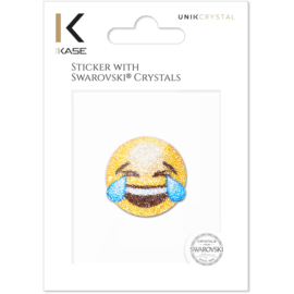 Sticker émoji cristaux Swarovski®, Mort de rire MDR