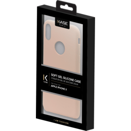 Coque en Gel de Silicone Doux pour Apple iPhone X, Rose Sable